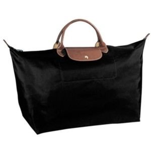 Longchamp Le Pliage Black Nylon Duffel Bag Large